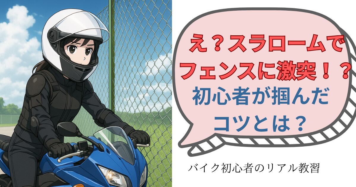 教習中にフェンスに激突！